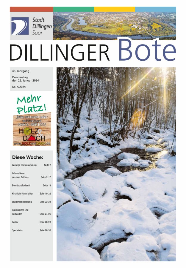 Dillinger Bote Titelblatt 04/2024