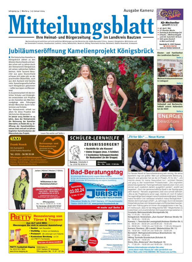 Mitteilungsblatt LK Bautzen Ausgabe Kamenz Titelblatt 03/2024