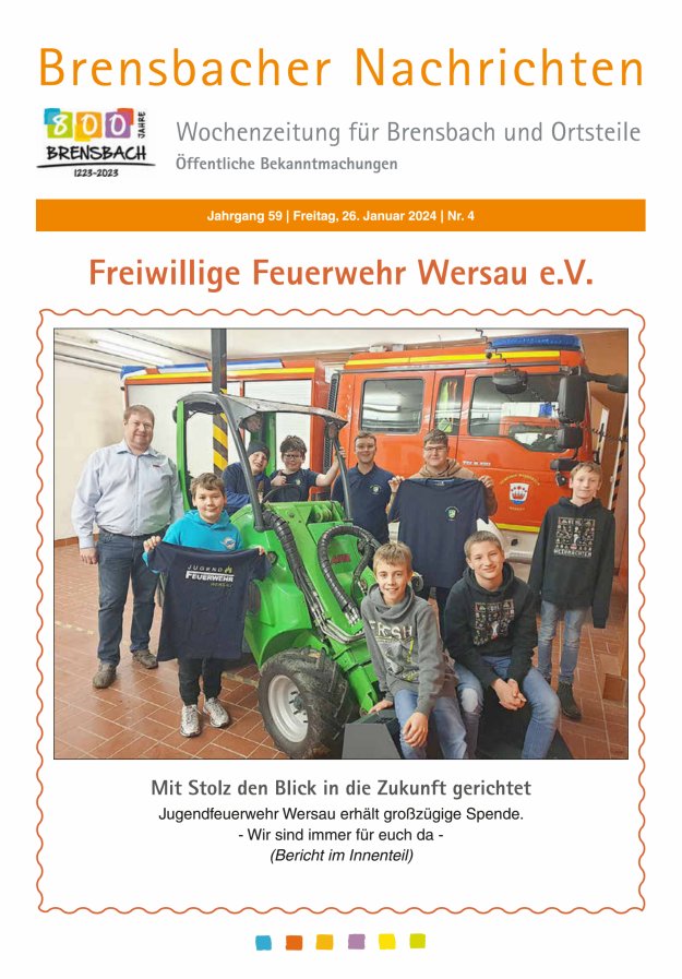 Brensbacher Nachrichten Titelblatt 04/2024