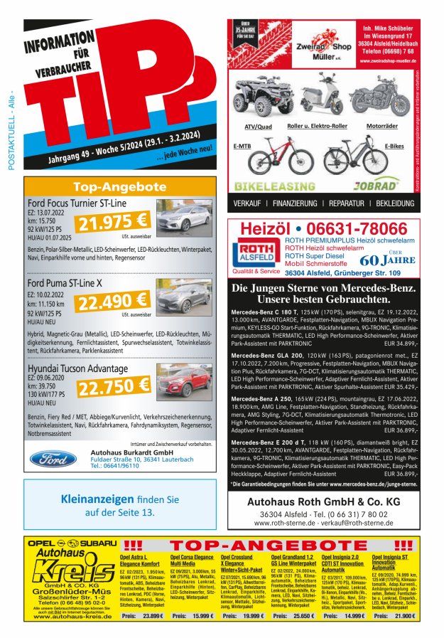 Tipp Vogelsberg Titelblatt 05/2024