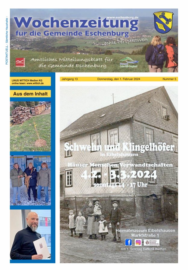 Wochenzeitung für die Gemeinde Eschenburg Titelblatt 05/2024