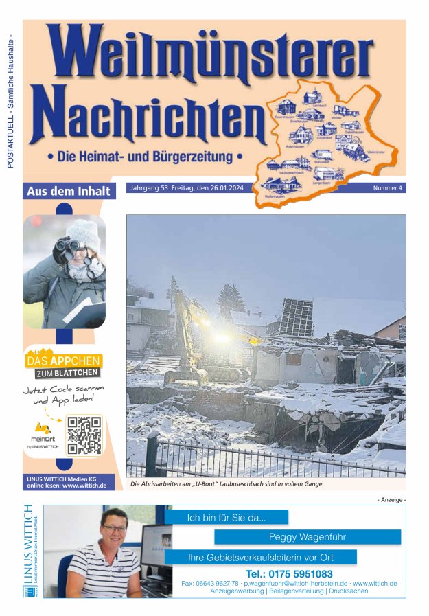 Weilmünsterer Nachrichten Titelblatt 04/2024