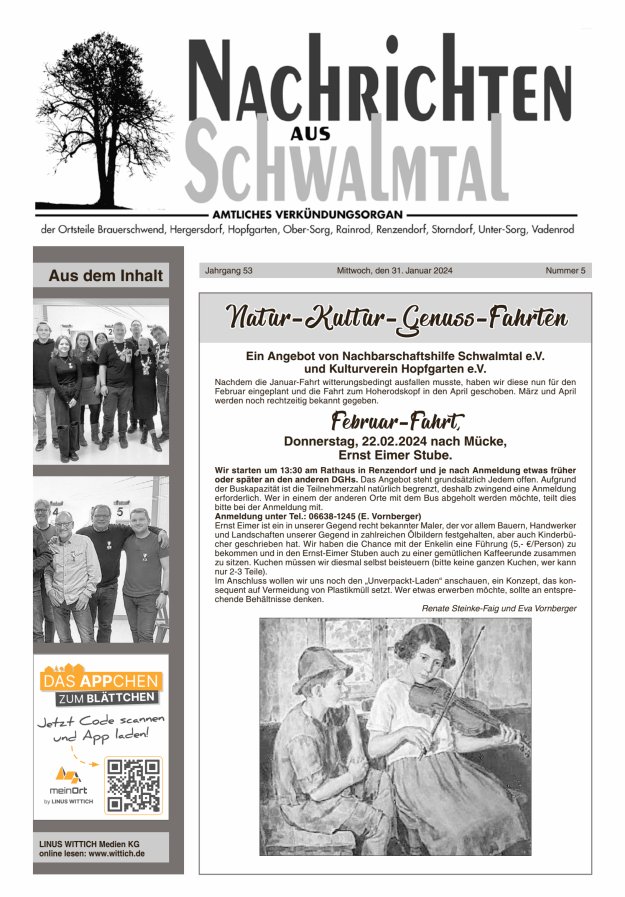 Nachrichten aus Schwalmtal Titelblatt 05/2024