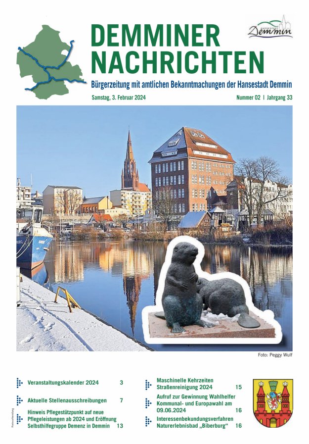 Demminer Nachrichten Titelblatt 02/2024