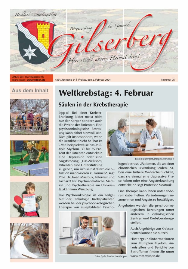 Hochland Mitteilungsblatt Gilserberg Titelblatt 05/2024