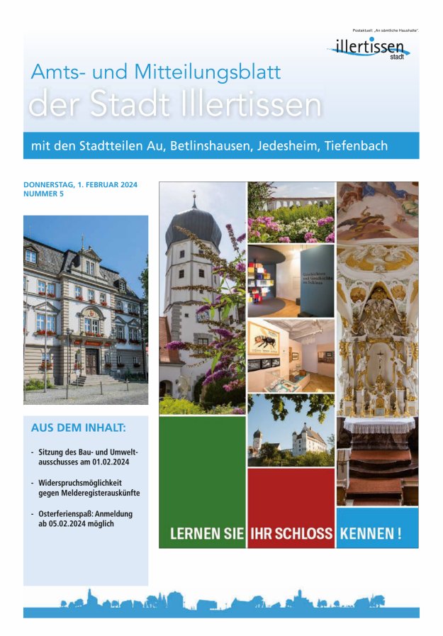 Amts- und Mitteilungsblatt Stadt Illertissen Titelblatt 05/2024