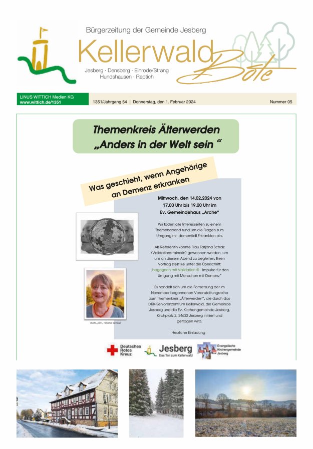 Kellerwaldbote - Bürgerzeitung der Gemeinde Jesberg Titelblatt 05/2024