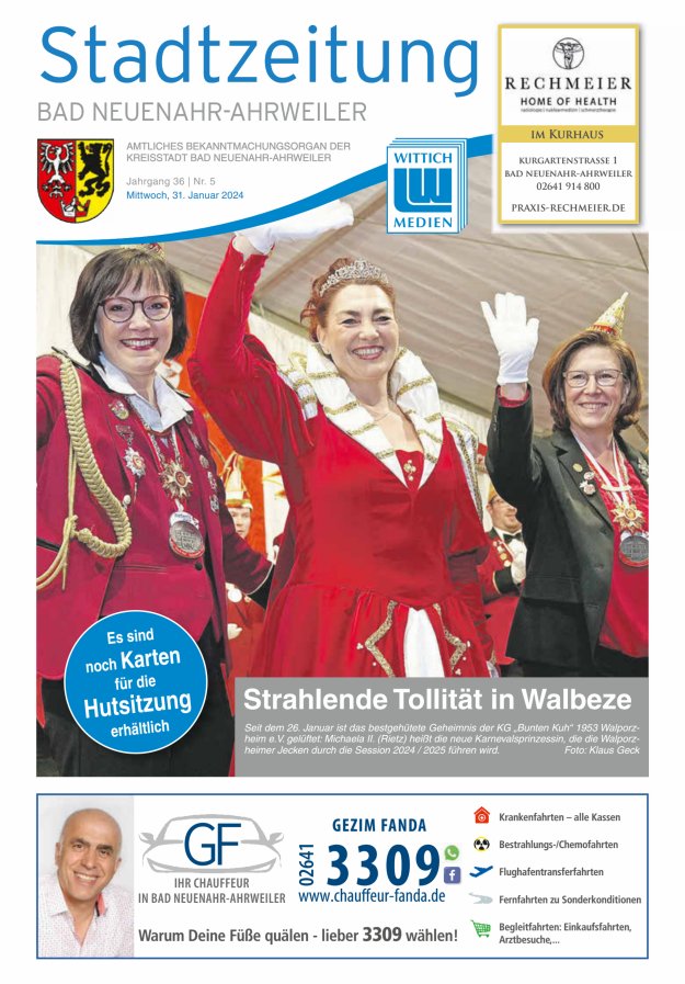 Stadtzeitung Bad Neuenahr-Ahrweiler Titelblatt 05/2024