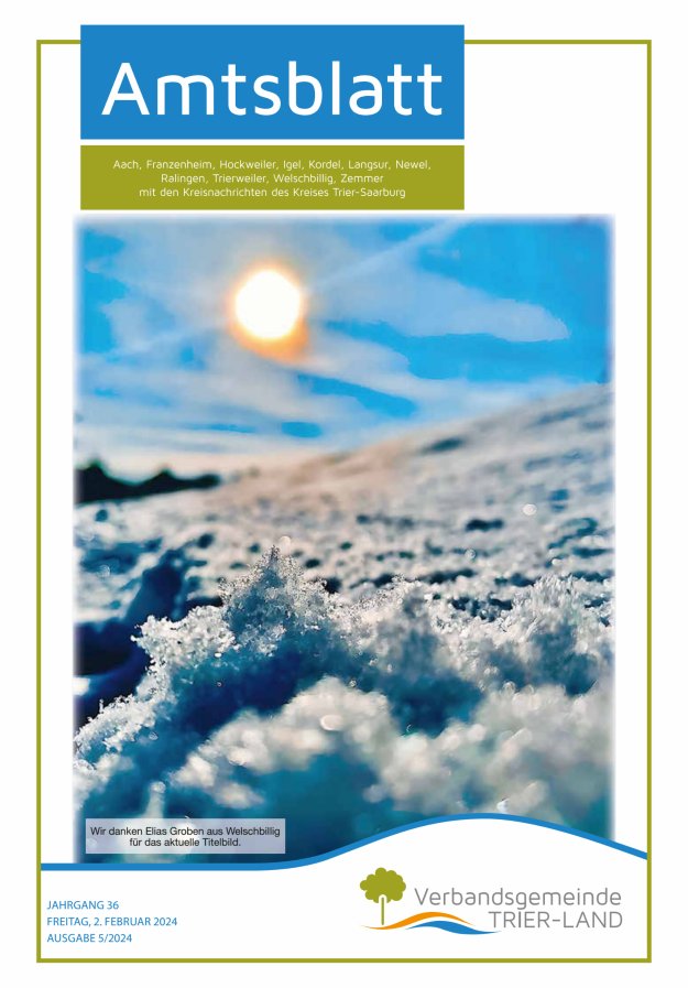 Amtsblatt VG Trier-Land Titelblatt 05/2024