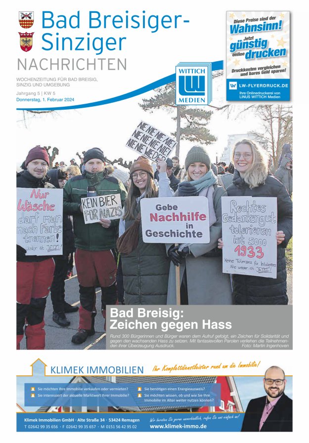 Bad Breisiger-Sinziger Nachrichten Titelblatt 05/2024