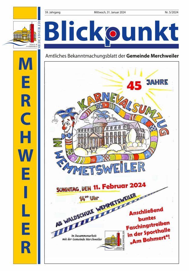 Blickpunkt Merchweiler Titelblatt 05/2024