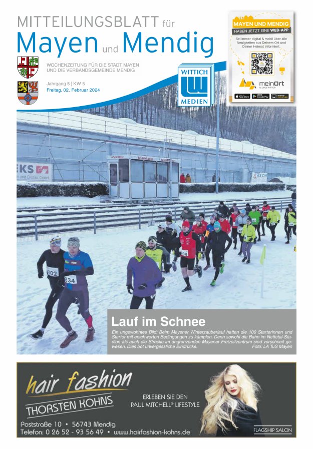 Mitteilungsblatt für Mayen und Mendig Titelblatt 05/2024