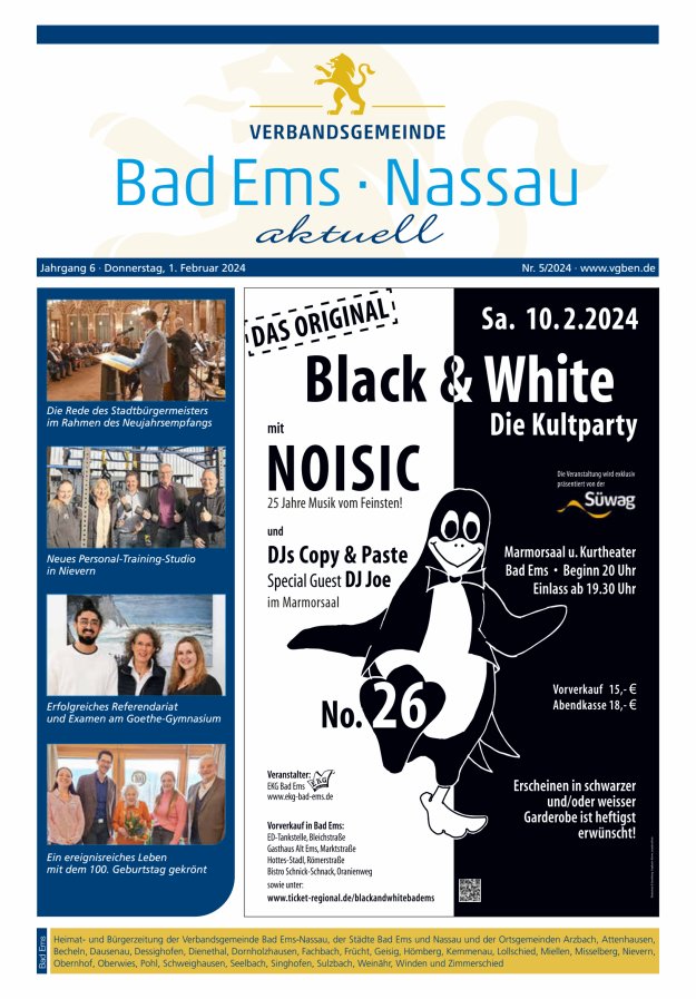 Bad Ems-Nassau aktuell Ausgabe Bad Ems Titelblatt 05/2024
