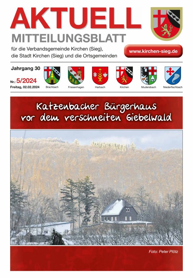 Aktuell - Mitteilungsblatt für die VG Kirchen (Sieg) Titelblatt 05/2024