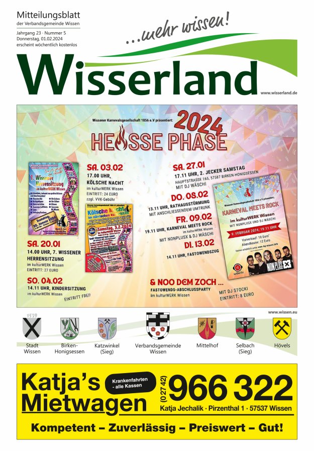 Mitteilungsblatt Wissen - Wisserland...mehr wissen! Titelblatt 05/2024