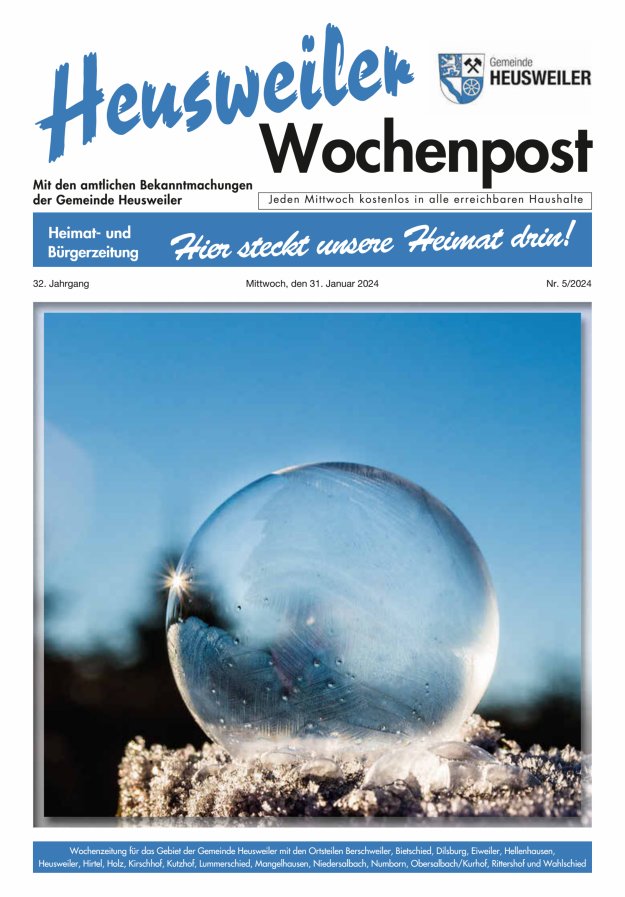 Heusweiler Wochenpost Titelblatt 05/2024