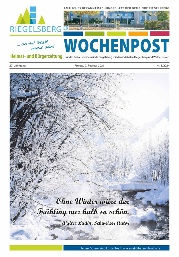 Riegelsberger Wochenpost Titelblatt 05/2024