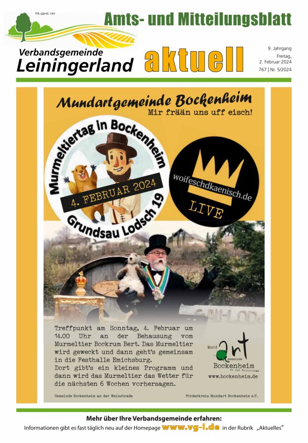 VG Leiningerland aktuell Titelblatt 05/2024
