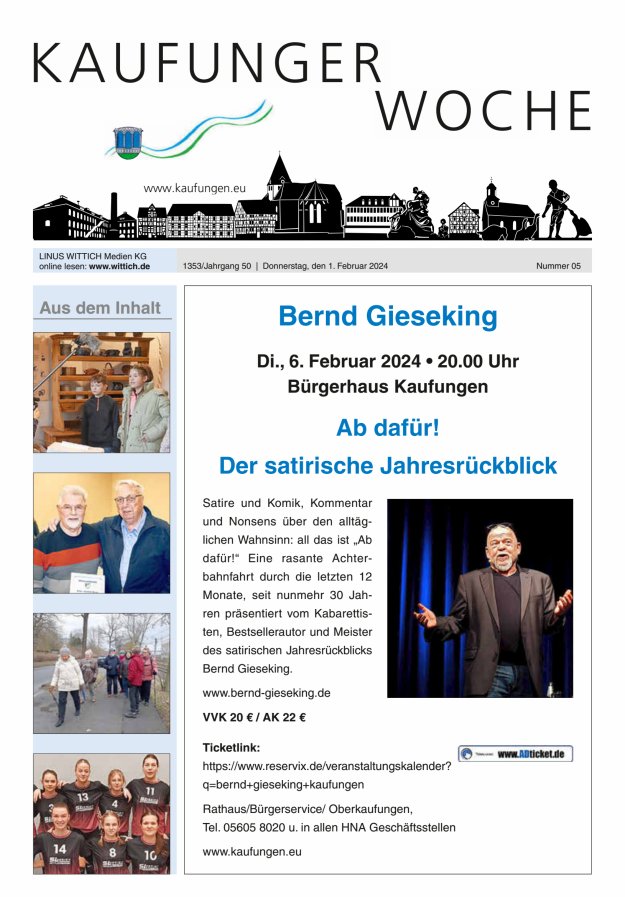 Kaufunger Woche Titelblatt 05/2024