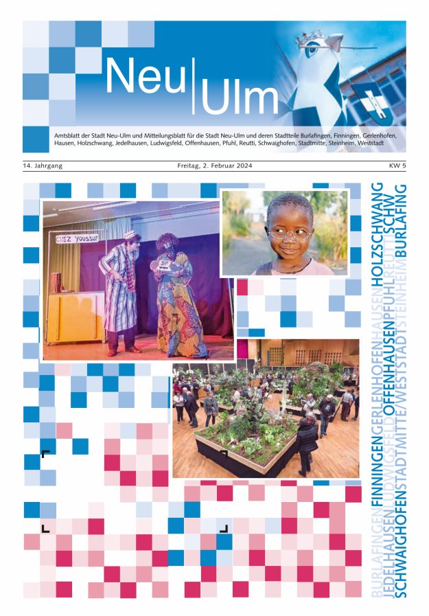 Amtsblatt der Stadt Neu-Ulm und Mitteilungsblatt für die Stadt Neu-Ulm Titelblatt 05/2024