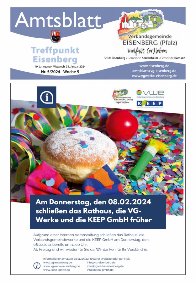 Treffpunkt Eisenberg Titelblatt 05/2024