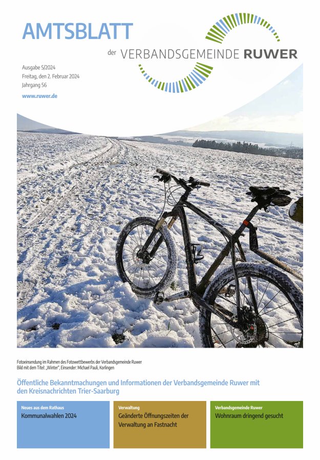 Amtsblatt VG Ruwer Titelblatt 05/2024