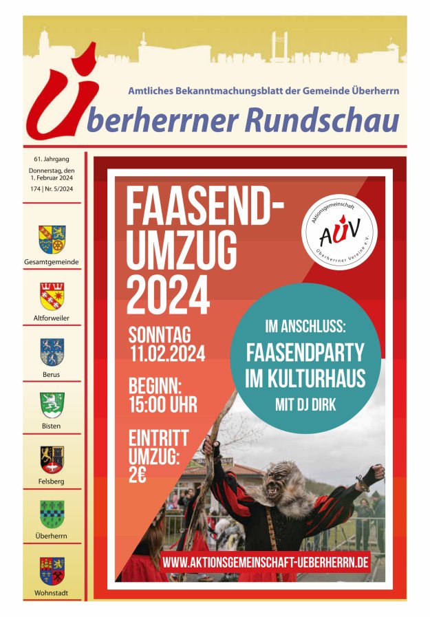 Überherrner Rundschau Titelblatt 05/2024