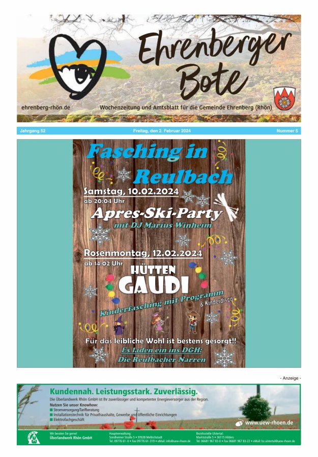 Ehrenberger Bote Titelblatt 05/2024