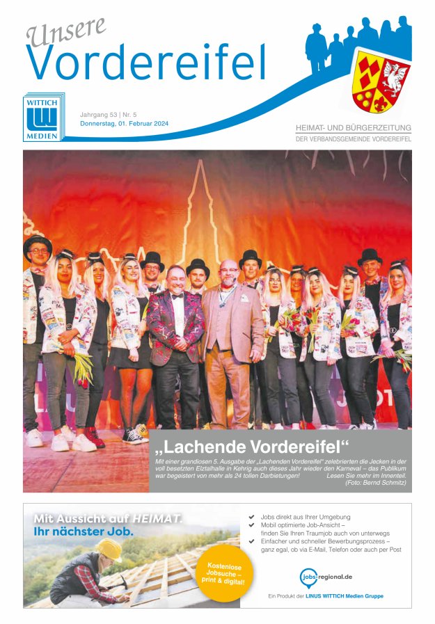 Mitteilungsblatt Vordereifel - Heimat- u Bürgerzeitung der VG Vordereifel Titelblatt 05/2024