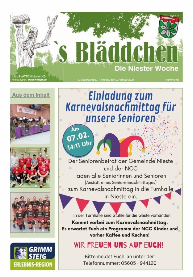 Niester Woche Titelblatt 05/2024