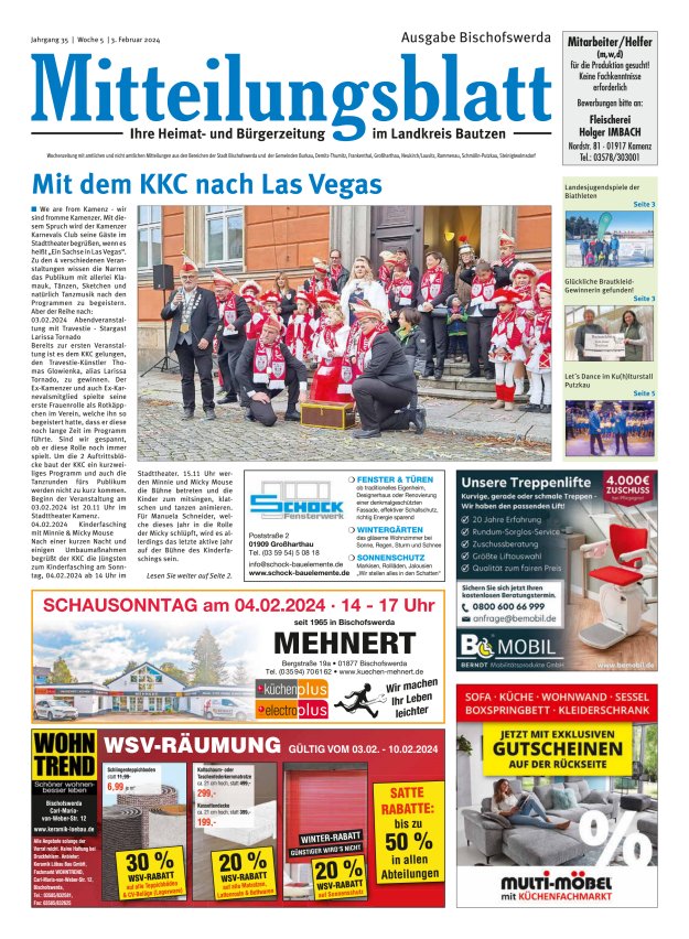 Mitteilungsblatt LK Bautzen Ausgabe Bischofswerda Titelblatt 04/2024