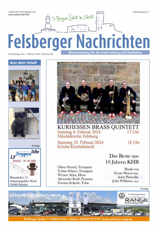 Felsberger Nachrichten Titelblatt 05/2024