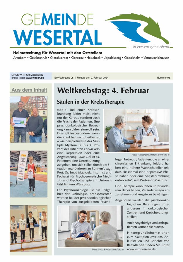 Wesertal Titelblatt 05/2024