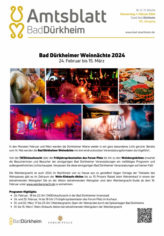 Bad Dürkheimer Woche Titelblatt 05/2024