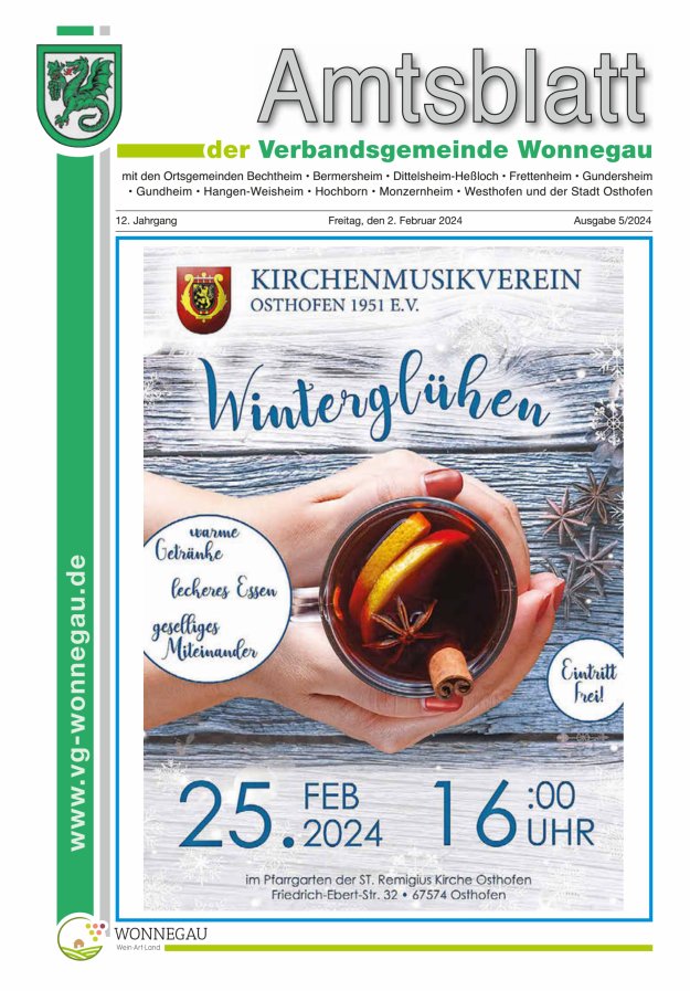 Amtsblatt VG Wonnegau Titelblatt 05/2024