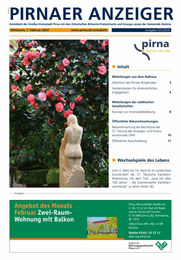 Pirnaer Anzeiger Titelblatt 04/2024