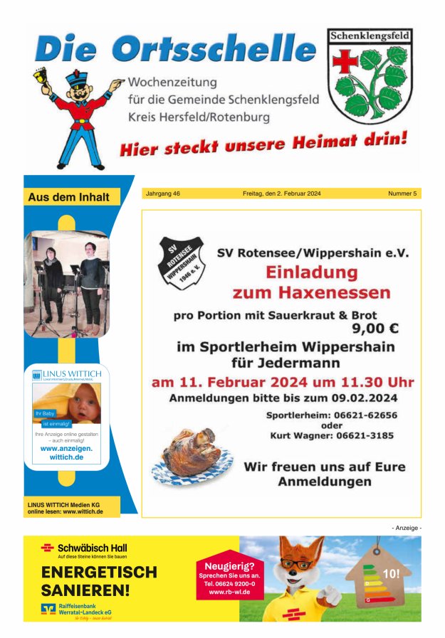Die Ortsschelle Titelblatt 05/2024