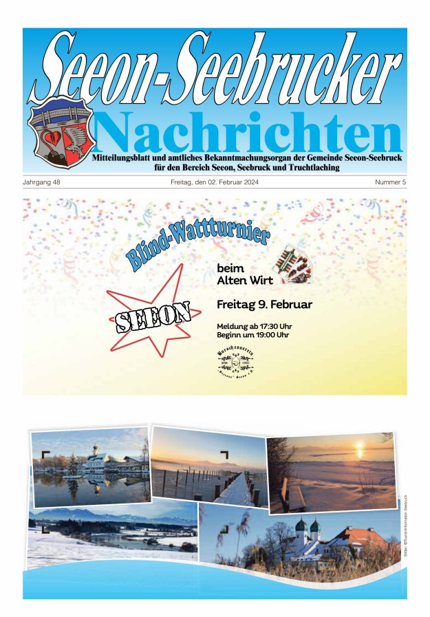 Seeon-Seebrucker Nachrichten Titelblatt 05/2024