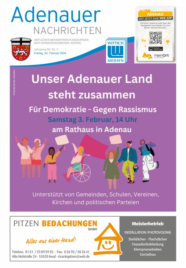 Adenauer Nachrichten Titelblatt 05/2024