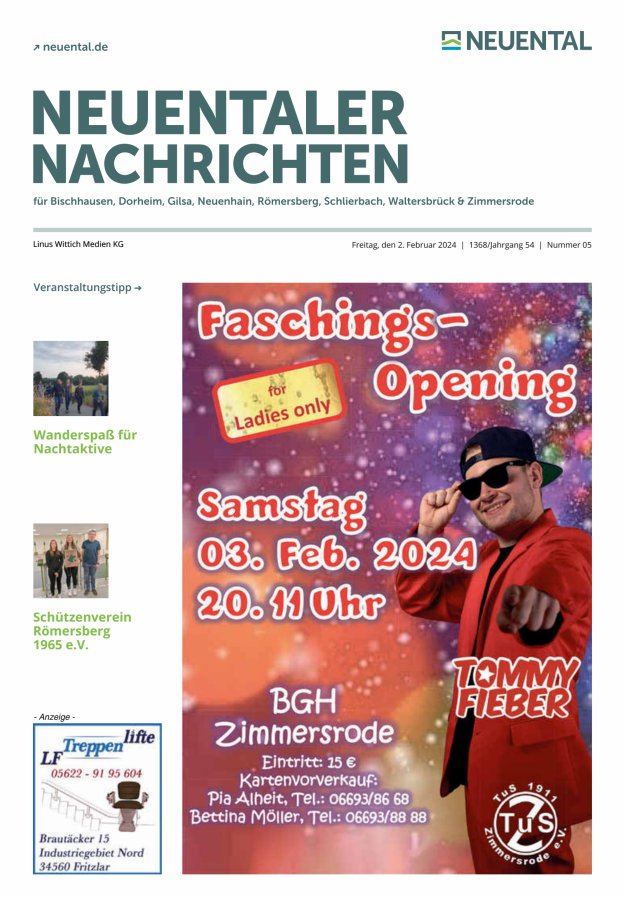 Neuentaler Nachrichten Titelblatt 05/2024