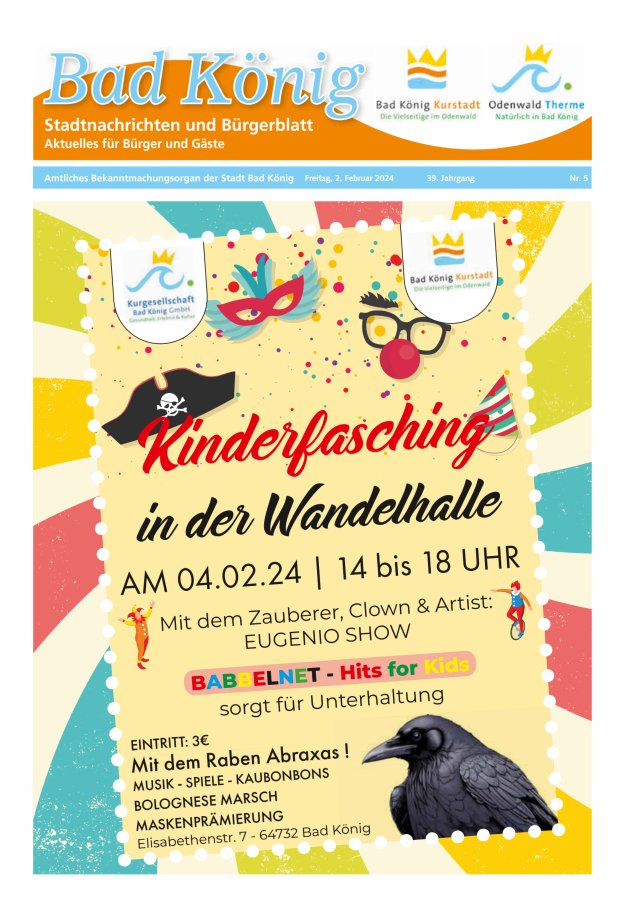 Bad Königer Stadtnachrichten und Badeblatt Titelblatt 05/2024