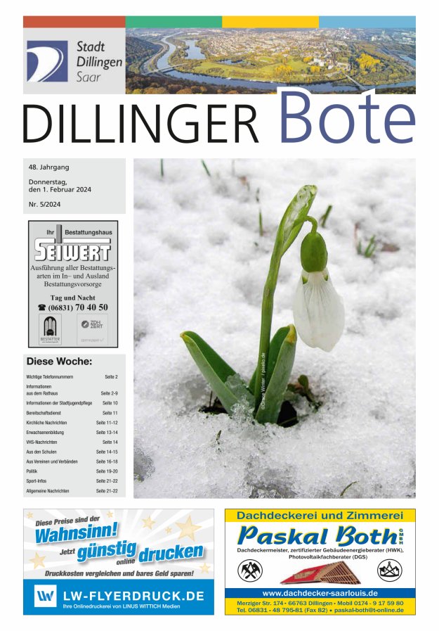 Dillinger Bote Titelblatt 05/2024