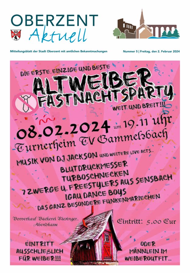 Oberzent aktuell Titelblatt 05/2024