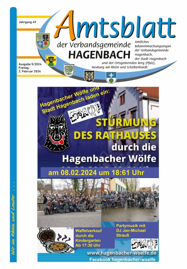 Amtsblatt der VG Hagenbach Titelblatt 05/2024