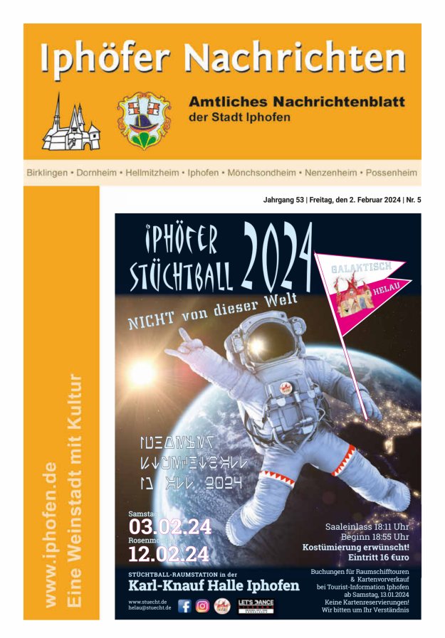 Iphöfer Nachrichten Titelblatt 05/2024