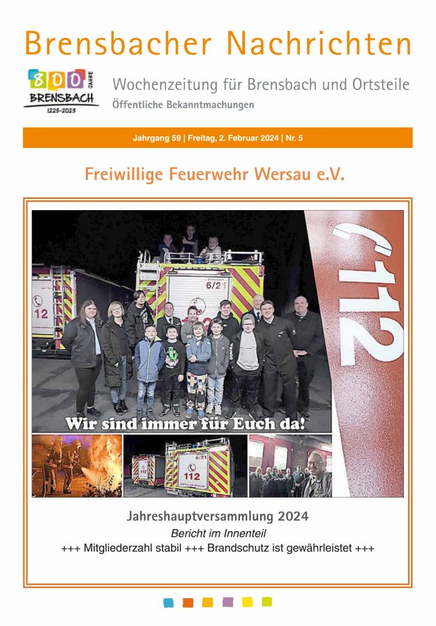Brensbacher Nachrichten Titelblatt 05/2024