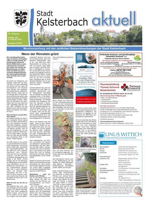 Kelsterbach aktuell Titelblatt 05/2024