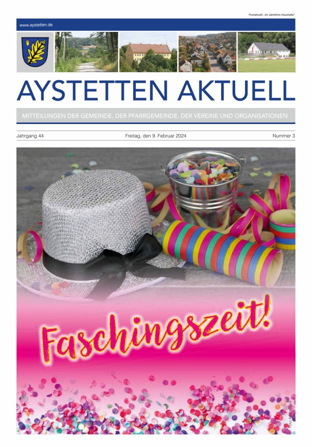 Aystetten Aktuell Wir über uns Titelblatt 03/2024