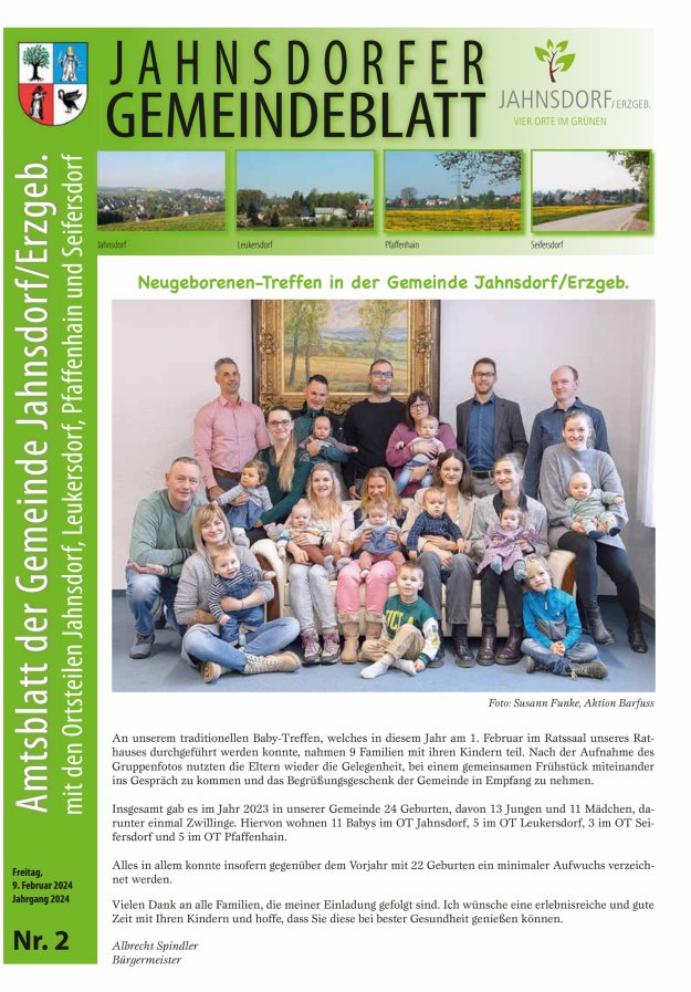 Jahnsdorfer Gemeindeblatt Titelblatt 02/2024
