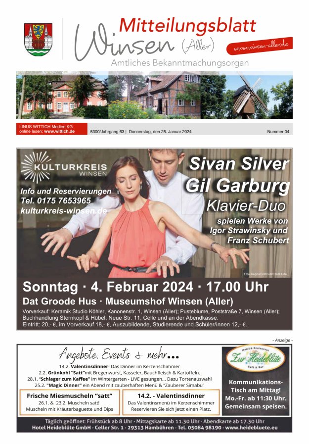 Mitteilungsblatt der Gemeinde Winsen Titelblatt 04/2024